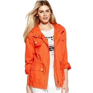 Michael Kors Vibrant Orange Utility Jacket
